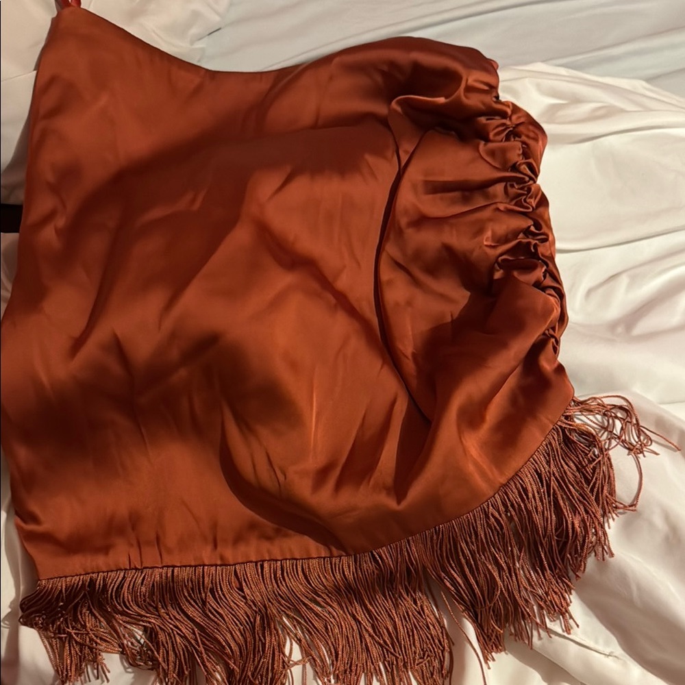 Fashion Nova Rust Mini Skirt